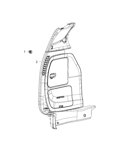 2020 Chrysler Voyager Switches, Doors, Mirrors And Liftgate Diagram 2 - Thumbnail