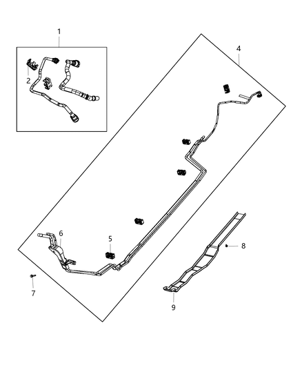 2015 Dodge Dart Tube Fuel Supply And Return Diagram for 68080863AF