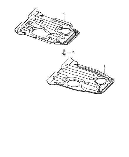 2010 Jeep Grand Cherokee Skid Plate, Front Axle Diagram