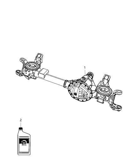 2009 Dodge Ram 3500 Pickup Axle Assembly , Front Diagram 1 - Thumbnail
