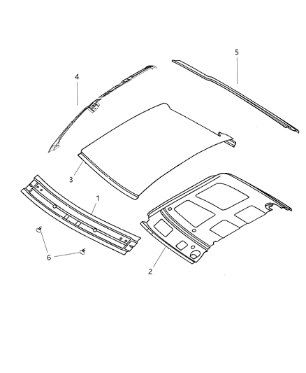 2002 Dodge Ram 3500 Regular Cab Roof Panel Diagram