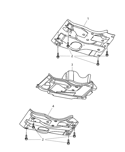 2008 Jeep Liberty Skid Plate, Front Axle Diagram