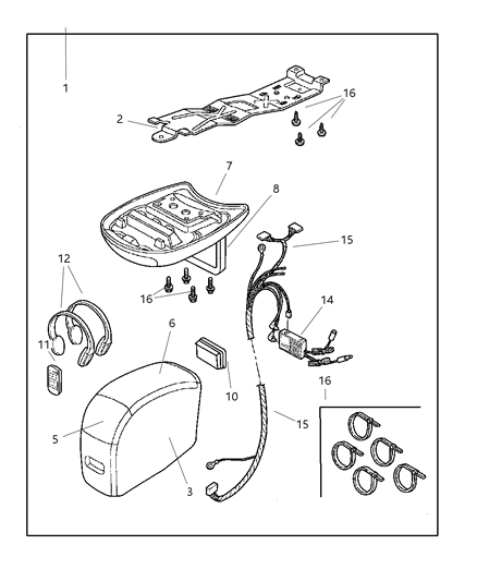 2003 Chrysler Voyager Media System - Rear Seat Diagram 3 - Thumbnail