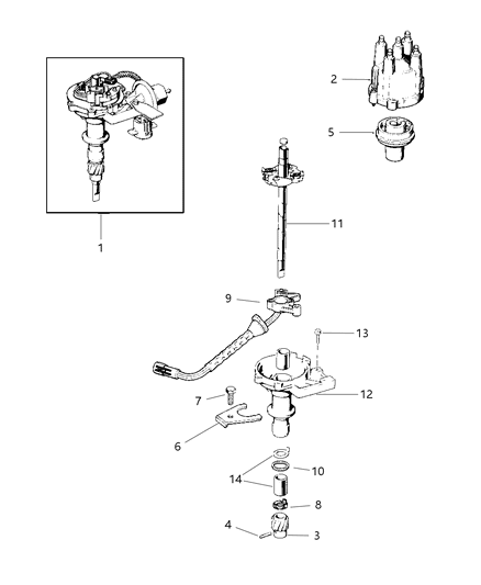 1998 Jeep Wrangler Distributor Diagram 1 - Thumbnail