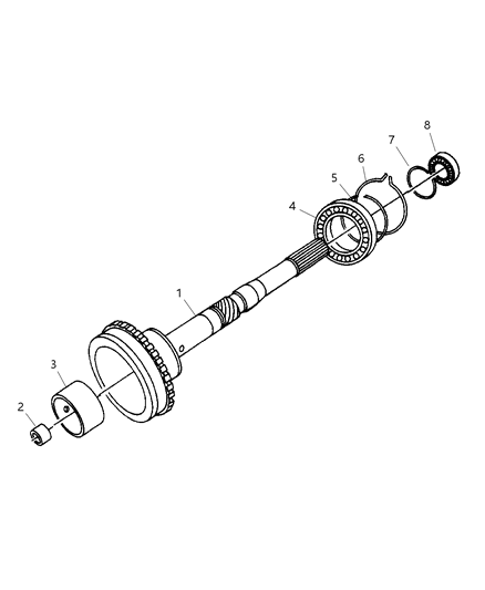 2000 Dodge Ram 2500 Regular Cab Output Shaft Diagram 2 - Thumbnail