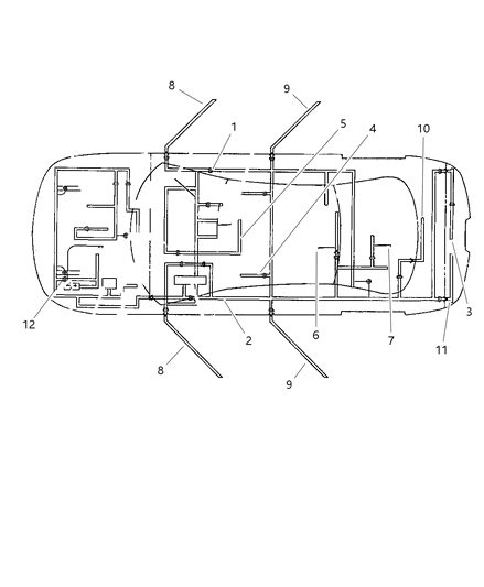1997 Chrysler LHS Socket & Wire Diagram for 4759280