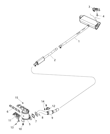 2016 Jeep Renegade Exhaust System Diagram 2 - Thumbnail