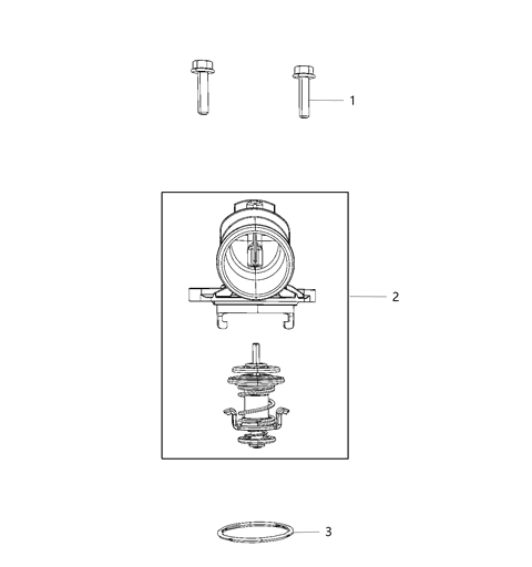 2020 Ram 1500 New Style Thermostat & Related Parts Diagram 1 - Thumbnail