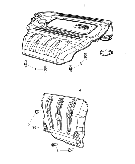 2016 Dodge Dart Engine Cover & Related Parts Diagram 1 - Thumbnail