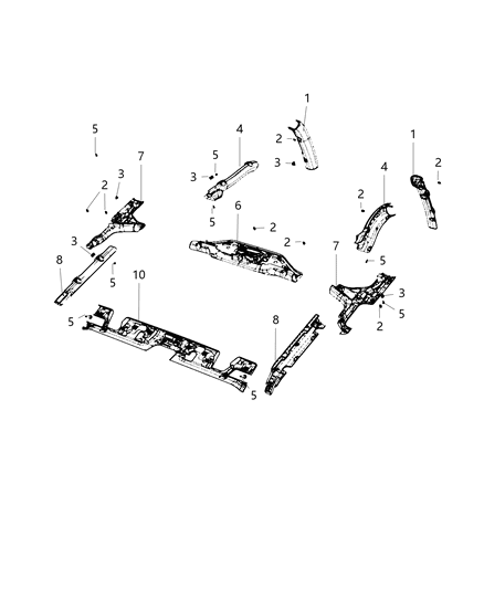 2021 Jeep Wrangler Aperture Panel, Sport Bar Diagram 1 - Thumbnail