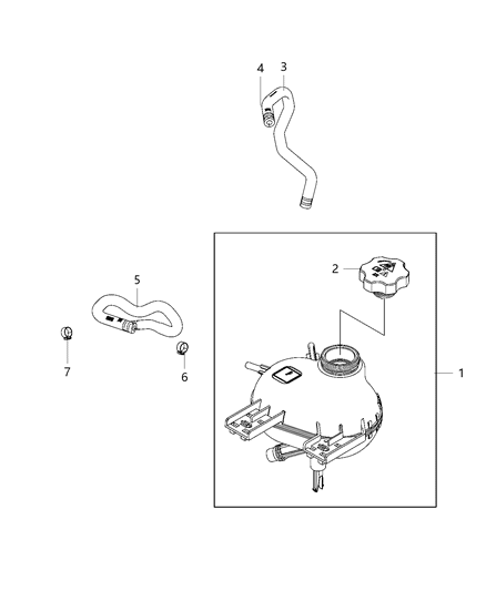 2020 Jeep Renegade Coolant Recovery Bottle Diagram 1 - Thumbnail