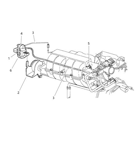1997 Dodge Caravan Emission Control Vacuum Harness Diagram 1 - Thumbnail