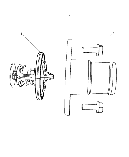 2014 Ram 3500 Cab Chassis Thermostat & Related Parts Diagram 3 - Thumbnail