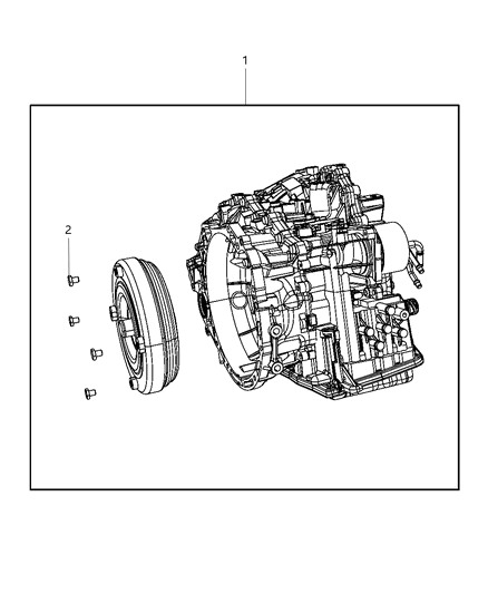 2008 Dodge Caliber Transmission / Transaxle Assembly of Automatic Transmission Diagram