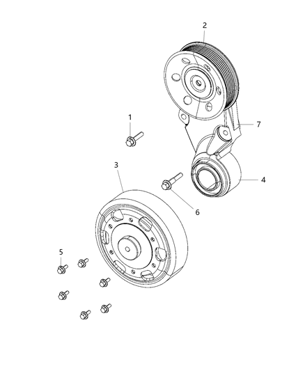 2020 Ram 2500 Pulley & Related Parts Diagram 2 - Thumbnail