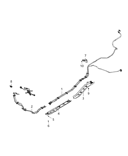 2019 Jeep Renegade Shield Fuel Line Diagram for 68254916AA