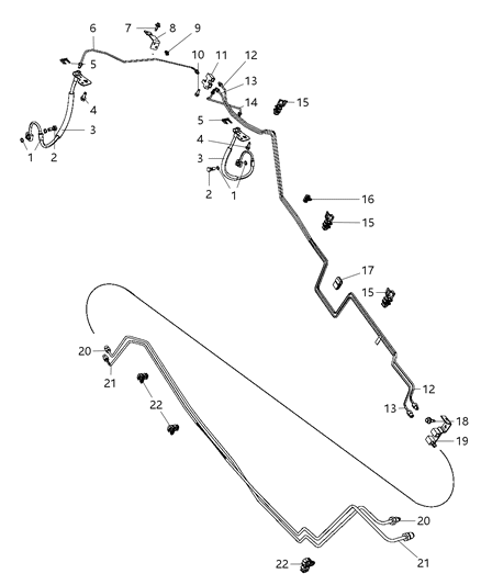 2009 Dodge Durango Bracket, Rear Diagram for 52855274AA