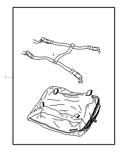 2006 Jeep Commander Luggage Carrier - Roof - Vinyl Diagram
