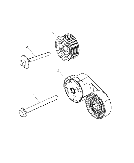 2014 Dodge Durango Pulley & Related Parts Diagram 2 - Thumbnail