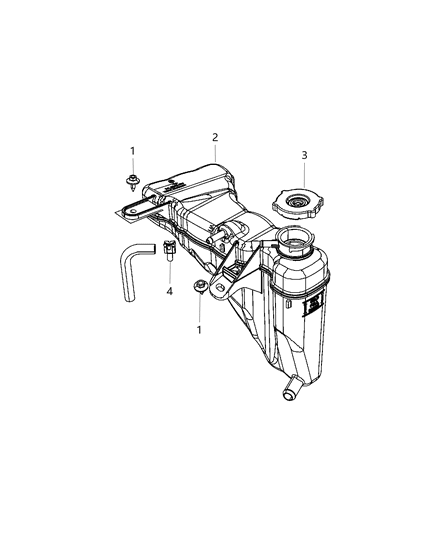 2017 Dodge Charger Reservoir Tank Diagram for 68237637AB