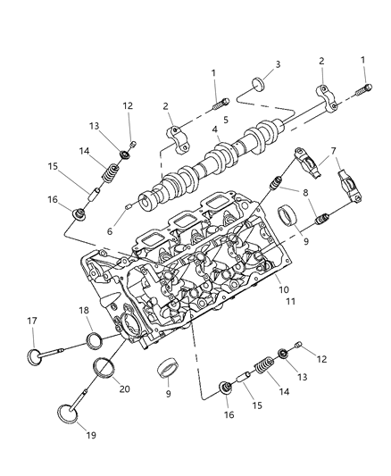 2004 Jeep Liberty Camshaft & Valves Diagram 4 - Thumbnail