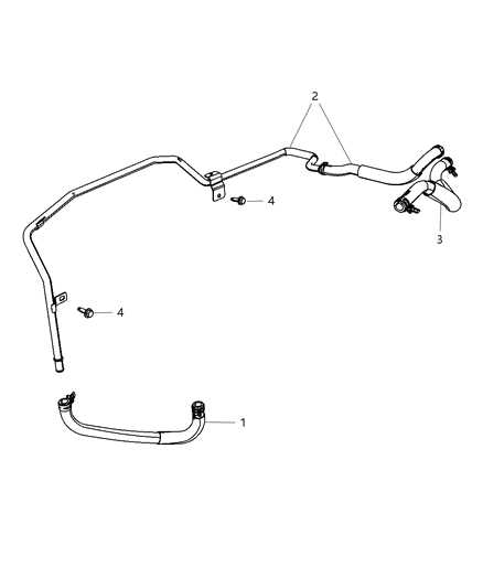 2007 Chrysler Sebring Plumbing - Heater Diagram 5 - Thumbnail