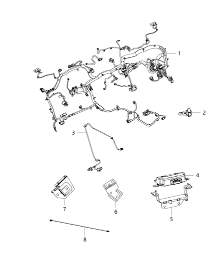 2013 Ram 1500 Wiring Console Diagram for 68233578AA
