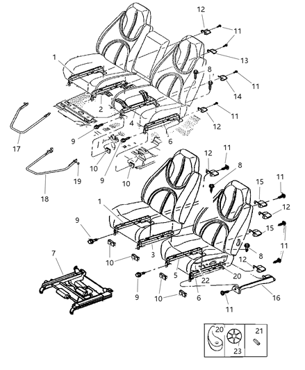 2001 Dodge Durango Nut Push On M6 Diagram for 4883539AA