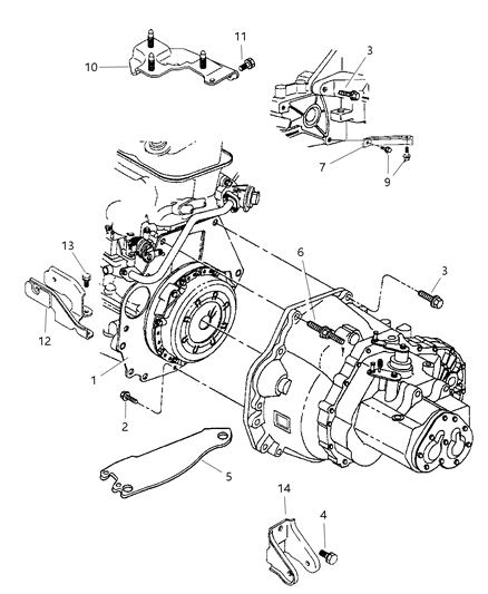 1999 Chrysler Sebring Coupe Transaxle Mounting Diagram