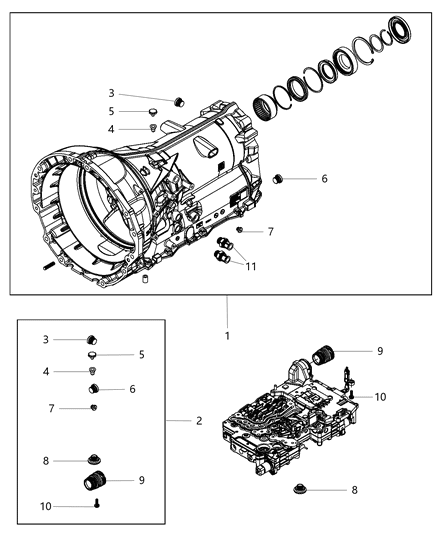 2021 Jeep Wrangler Case & Related Parts Diagram 8 - Thumbnail
