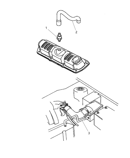 2006 Dodge Caravan Crankcase Ventilation Diagram 2 - Thumbnail