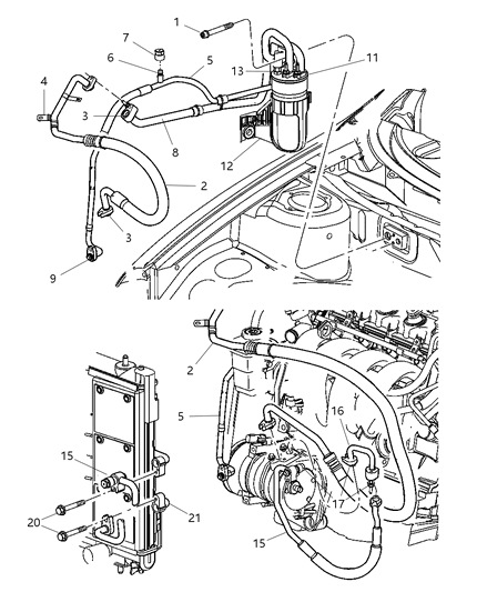 2002 Dodge Neon Liquid Line Diagram for 5083135AA