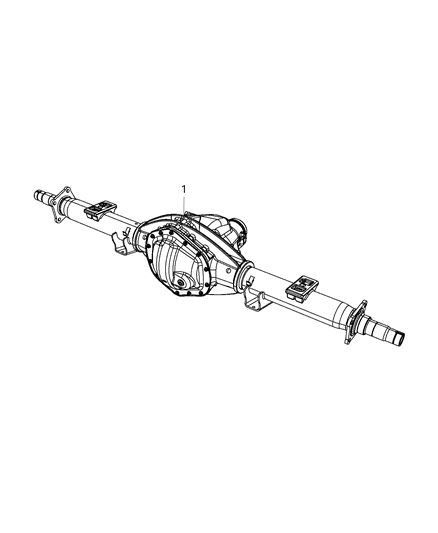2013 Ram 3500 Cab Chassis Rear Axle Assembly Diagram 1 - Thumbnail