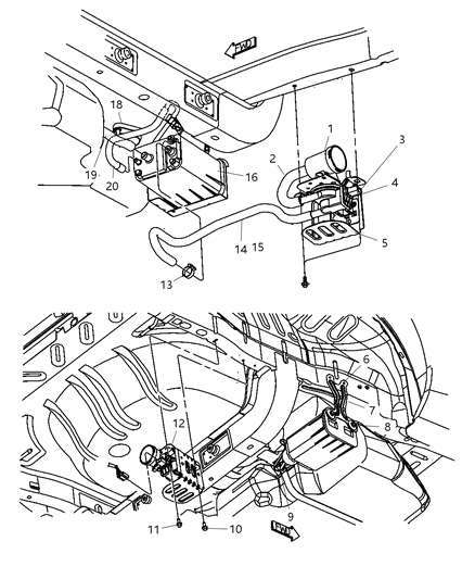 2003 Dodge Neon Vacuum Pump Diagram for 4891427AB