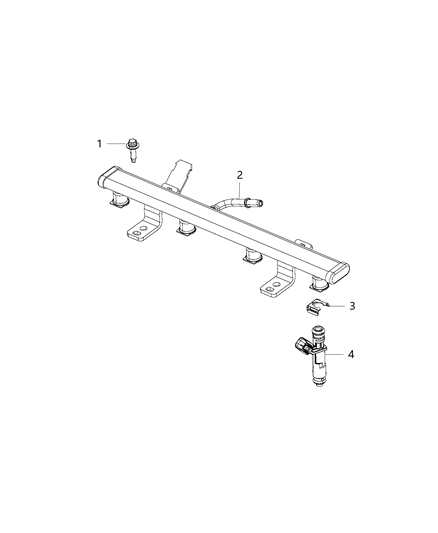 2020 Jeep Cherokee Fuel Rail & Injectors Diagram 2 - Thumbnail