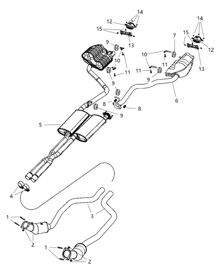 2011 Chrysler 300 Exhaust System Diagram 2 - Thumbnail