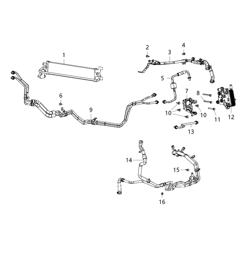 2021 Jeep Gladiator Heater Diagram for 68485460AB