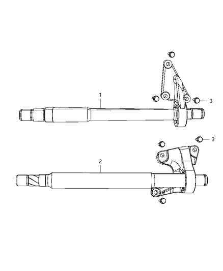 2011 Dodge Avenger Shaft Intermediate Diagram for 52123564AA