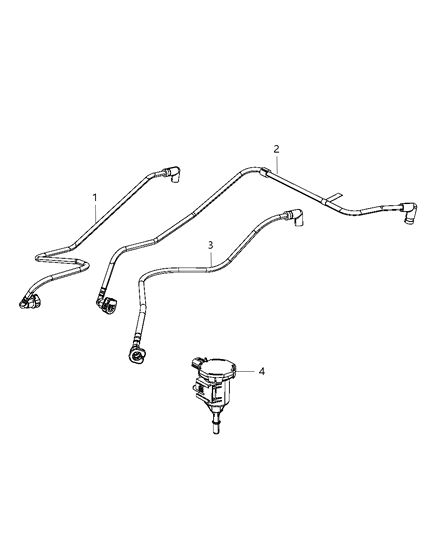 2013 Jeep Grand Cherokee Vacuum Hose Diagram for 68040006AC