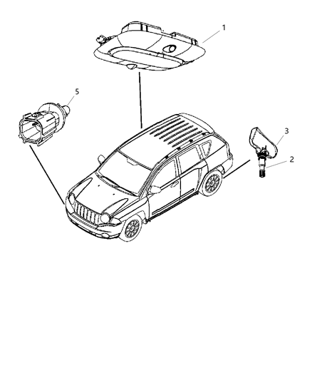 2008 Dodge Caliber Sensors Body Diagram