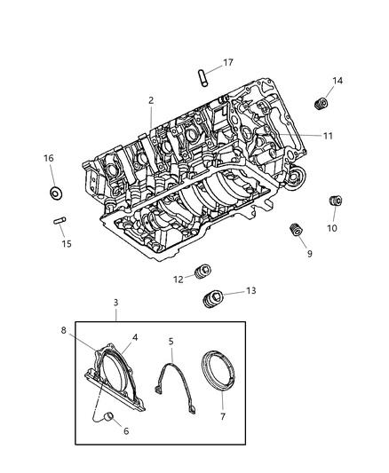 2006 Dodge Ram 3500 Short Block Diagram for 5139102AC