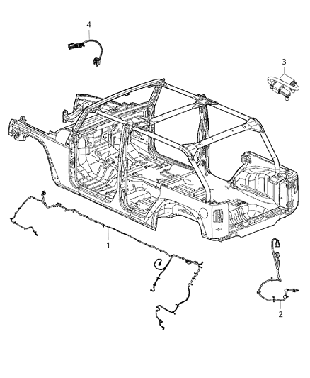 2018 Jeep Wrangler JK (Previous-generation) Wiring - Chassis Diagram