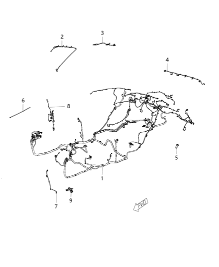 2017 Dodge Charger Wiring Jumper Ground Diagram for 68060322AF