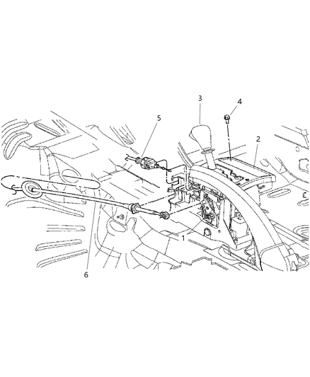 2005 Jeep Grand Cherokee Gearshift Control Diagram 1 - Thumbnail