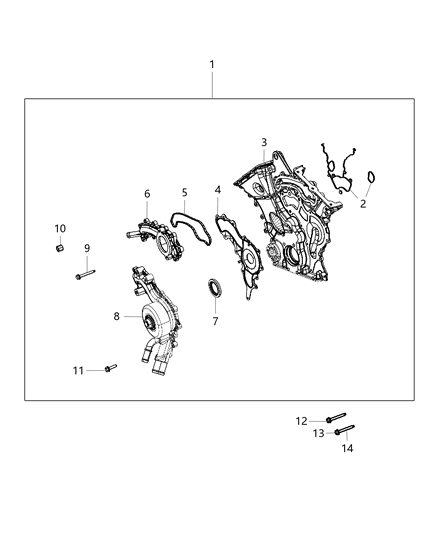2020 Ram ProMaster 3500 Timing Case Cover Diagram 2 - Thumbnail