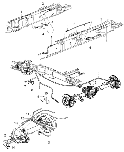 2020 Ram 2500 Park Brake Lever & Cables Diagram 2 - Thumbnail