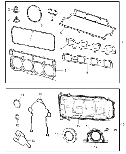 2008 Dodge Magnum Engine Gasket Packages Diagram 4 - Thumbnail