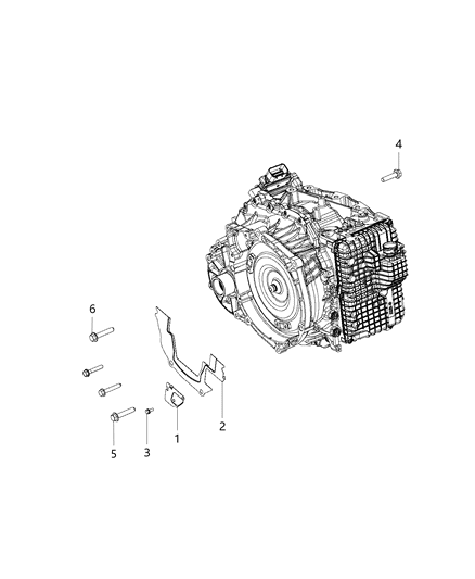 2015 Jeep Cherokee Mounting Bolts of Automatic Transmission Diagram 4 - Thumbnail