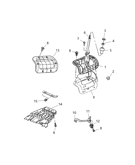 2000 Dodge Durango Gearshift Controls of Transfer Case Model Diagram 2 - Thumbnail