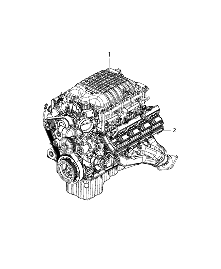 2021 Dodge Durango Engine Assembly And Service Long Block Engine Diagram 3 - Thumbnail